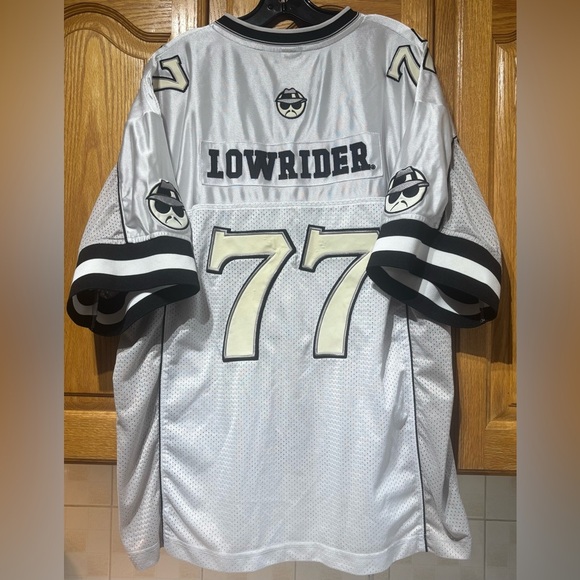Vintage Y2K Lowrider Magazine #77 Football Jersey Chicano LA Raiders Men's XXL - Picture 10 of 11